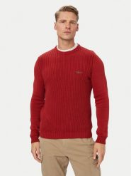Aeronautica Militare Sweter 262MA1571UL00409 Czerwony Regular Fit. Czerwone swetry rozpinane Aeronautica Militare, m, bez wzorów, z bawełny, bez kołnierzyka, bez ramiączek. Za 569.99 zł.