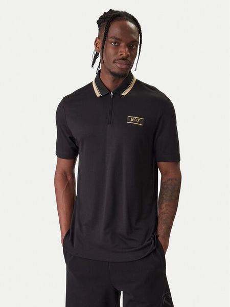 EA7 Emporio Armani Polo 7M001333 AF13739 UC001 Czarny Regular Fit. Czarne koszulki polo EA7 Emporio Armani, l, bez wzorów, z wiskozy, bez kołnierzyka, bez ramiączek. Za 559.99 zł.