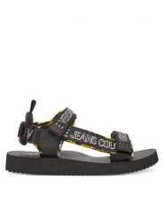 Versace Jeans Couture Sandały 78YA3S7B Czarny. Czarne sandały Versace Jeans Couture, z jeansu, bez zapięcia. Za 559.99 zł.