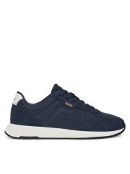 BOSS Sneakersy Titanium 50541882 Granatowy. Niebieskie buty sportowe casual Boss, bez wzorów, z materiału, bez zapięcia. Za 519.99 zł.