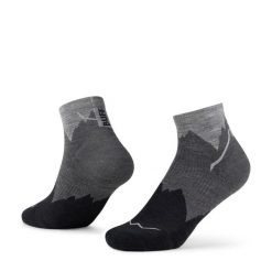 Skarpety turystyczne Buff Merino LIghtweight Quarter Sock LWQ3. Szare skarpety Buff, bez wzorów, z elastanu. Za 99.99 zł.