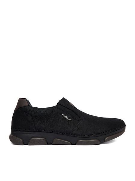 Rieker Półbuty CEO-15951-00 Czarny. Czarne eleganckie półbuty Rieker, bez wzorów, ze skóry, bez obcasa, bez zapięcia. Za 429.99 zł.