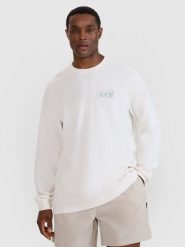 4F Longsleeve oversize z nadrukiem męski - biały S. Białe bluzki z długim rękawem 4F, m, bez wzorów, z bawełny, bez kołnierzyka, bez ramiączek. W wyprzedaży za 59.99 zł.
