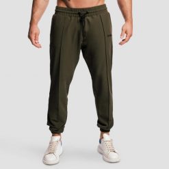 Spodnie męskie fitness jogger oliwkowe ARC. Zielone joggery i bojówki GYMBEAM, m, bez wzorów, z elastanu, sportowe. Za 127.90 zł.