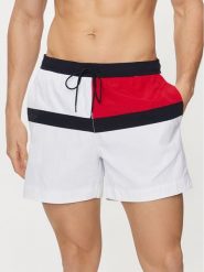 Tommy Hilfiger Szorty kąpielowe UM0UM03259 Biały Regular Fit. Białe kąpielówki Tommy Hilfiger, m, bez wzorów, z syntetyku. Za 209.99 zł.