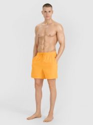 4F Spodenki plażowe męskie - pomarańczowe M. Brązowe szorty 4F, m, bez wzorów, z materiału, wakacyjne. Za 79.99 zł.