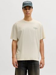Jack & Jones Koszulka "Paradise" w kolorze kremowym rozmiar: XXL. Brązowe bezrękawniki Jack & Jones, xxl, bez wzorów, z bawełny, bez kołnierzyka, bez ramiączek. Za 43.99 zł.