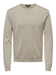 ONLY & SONS Sweter "Wyler" w kolorze beżowym rozmiar: XL. Brązowe swetry nierozpinane Only & Sons, xl, bez wzorów, z włókna, bez kołnierzyka, bez ramiączek. Za 79.59 zł.
