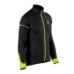 Kurtka przeciwwiatrowa męska Compressport Hurricane Windproof Jacket Flash. Czarne kurtki Compressport, l, bez wzorów, bez kaptura. Za 529.99 zł.