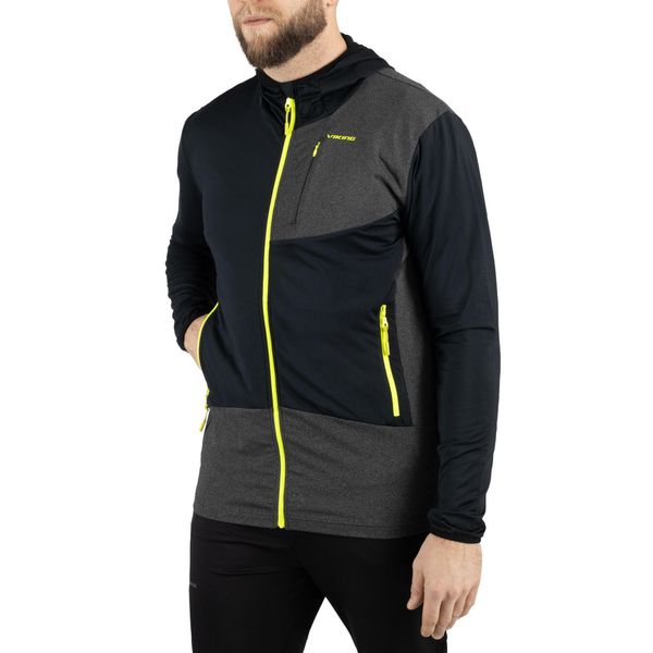 Bluza do biegania męska z kapturem Viking Tacoma Hoodie Man. Czarne bluzy z kapturem Viking, m, bez wzorów, z elastanu, z kapturem. Za 153.89 zł.