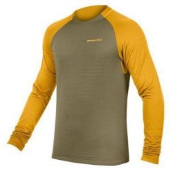 Longsleeve rowerowy męski Endura Singletrack Fleece tweed. Zielone bluzy ENDURA, m, bez wzorów, bez kaptura. Za 279.99 zł.