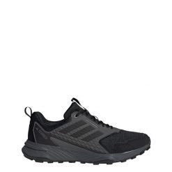 Buty Tracefinder Trail Running. Czarne buty do biegania Adidas, bez wzorów, z materiału, bez zapięcia, do biegania. Za 299.00 zł.