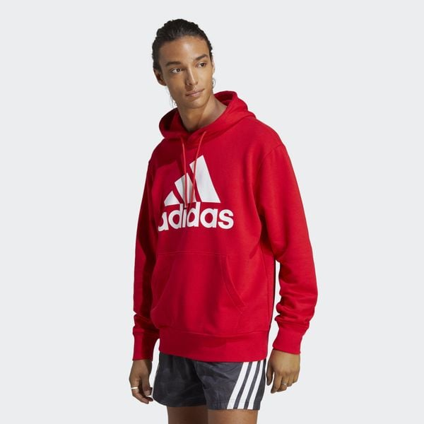 Essentials French Terry Big Logo Hoodie. Białe bluzy Adidas, m, bez wzorów, z kapturem. Za 194.99 zł.