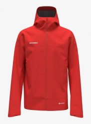 Kurtka z membraną męska Mammut Crater Light HS Hooded Jacket. Czerwone kurtki Mammut, l, bez wzorów, z gore-texu, bez kaptura. Za 1,441.00 zł.