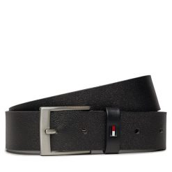 Pasek Męski Tommy Hilfiger. Czarne paski Tommy Hilfiger, bez wzorów. Za 129.99 zł.