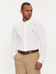 Polo Ralph Lauren Koszula 710932545002 Biały Custom Fit. Białe koszule Polo Ralph Lauren, l, bez wzorów, z bawełny, bez kołnierzyka, bez ramiączek. Za 749.99 zł.