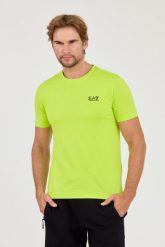 EA7 Zielony t-shirt. Zielone t-shirty EA7 Emporio Armani, l, bez wzorów, bez kołnierzyka, bez ramiączek. W wyprzedaży za 241.99 zł.