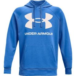 Bluza fitness męska Under Armour Rival Fleece Big Logo HD. Niebieskie bluzy Under Armour, m, bez wzorów, z kapturem. Za 155.33 zł.