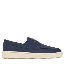 Półbuty Toms. Niebieskie eleganckie półbuty Toms, bez wzorów, bez obcasa, bez zapięcia. Za 339.99 zł.
