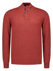 NEW ZEALAND AUCKLAND Sweter w kolorze czerwonym rozmiar: L. Czerwone swetry nierozpinane New Zealand Auckland, l, bez wzorów, z wełny, bez kołnierzyka, bez ramiączek. Za 222.95 zł.