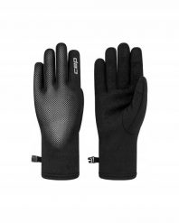 Rękawiczki sportowe odblaskowe unisex czarne Core Run CEP. Czarne rękawiczki CEP, na jesień, bez wzorów, z elastanu. Za 99.00 zł.