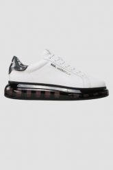 KARL LAGERFELD Białe męskie sneakersy KAPRI KUSHION Lo Lace Lthr. Białe buty sportowe casual KARL LAGERFELD, bez wzorów, bez zapięcia. W wyprzedaży za 799.99 zł.