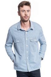 KOSZULA MĘSKA LEE WORKWEAR OVERSHIRT SUMMER WASH L68DIWES 112117086. Koszule Lee, l, bez wzorów, bez kołnierzyka, bez ramiączek. Za 159.99 zł.