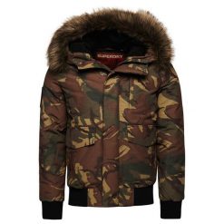 Kurtka z kapturem Superdry Everest. Brązowe kurtki Superdry, m, bez wzorów, z puchu, z kapturem. W wyprzedaży za 696.55 zł.