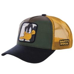 Czapka Serge Capslab Looney Tunes Daffy Camouflage. Zielone czapki z daszkiem Capslab, na lato, bez wzorów, z bawełny. Za 169.35 zł.