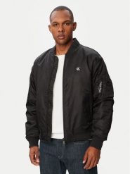 Calvin Klein Jeans Kurtka bomber LV04RG505G Czarny Regular Fit. Czarne kurtki Calvin Klein Jeans, m, bez wzorów, z jeansu, bez kaptura. Za 649.99 zł.