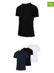 Fila Koszulki (3 szt.) w kolorze czarnym, granatowym i białym rozmiar: S. Białe bezrękawniki Fila, s, bez wzorów, bez kołnierzyka, bez ramiączek. Za 108.99 zł.