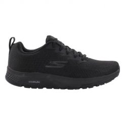 Buty do chodzenia męskie Skechers GO Run. Czarne buty do biegania Skechers, bez wzorów, z materiału, bez zapięcia, trekkingowe. Za 353.00 zł.