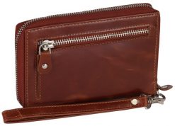 Etui-portfel na karty ze skóry naturalnej N165-CC brązowy. Brązowe portfele Inny, bez wzorów, ze skóry. Za 86.00 zł.