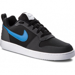 Buty NIKE - Court Borough Low 838937 006 Black/Blue Nebula/Dark Grey. Czarne buty sportowe casual marki Nike, z materiału. W wyprzedaży za 199.00 zł.