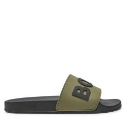 Klapki BOSS. Zielone klapki Boss. Za 259.99 zł.