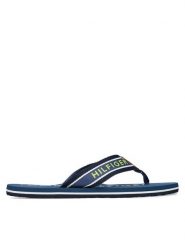 Tommy Hilfiger Japonki Sporty Hilfiger Beach Sandal FM0FM05805 Niebieski. Niebieskie japonki Tommy Hilfiger, bez wzorów, z materiału. Za 169.99 zł.