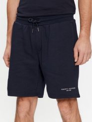 Tommy Hilfiger Szorty sportowe Logo MW0MW34201 Granatowy Regular Fit. Niebieskie krótkie spodenki sportowe Tommy Hilfiger, m, bez wzorów, z syntetyku. Za 229.99 zł.