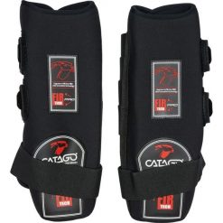 Stabilne getry Catago. Czarne legginsy długie sportowe CATAGO, l, bez wzorów, z neoprenu, do jazdy konnej. Za 387.50 zł.