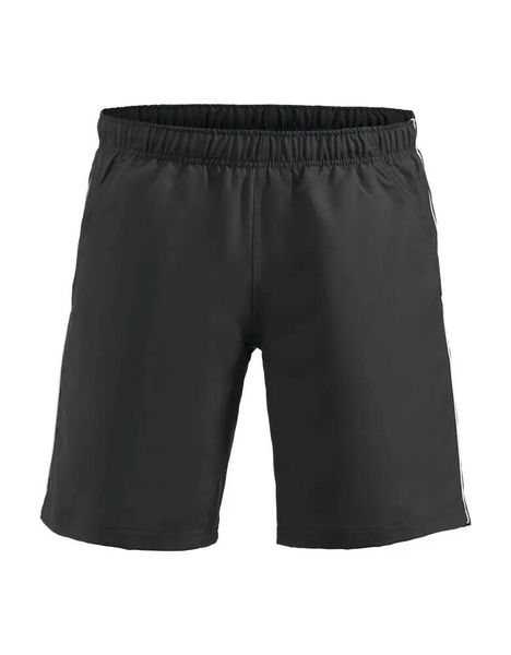 Clique Hollis spodenki sportowe unisex z kontrastowym pipingiem – black/white. Czarne krótkie spodenki sportowe CLIQUE, xl, bez wzorów, z poliesteru. Za 163.32 zł.