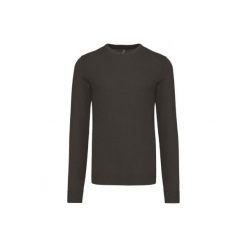 Sweter z okrągłym dekoltem Kariban. Szare swetry nierozpinane KARIBAN, m, bez wzorów, bez kołnierzyka, bez ramiączek. Za 185.00 zł.