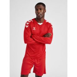 Jersey Hummel hmlCore. Czerwone bluzki z długim rękawem Hummel, xl, bez wzorów, z jersey, bez kołnierzyka, bez ramiączek. Za 119.75 zł.