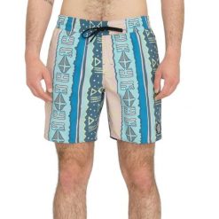 Spodenki kąpielowe męskie Volcom Lido Print. Niebieskie kąpielówki Volcom, m, bez wzorów, z poliesteru. Za 232.25 zł.