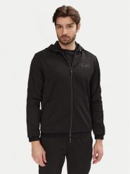 EA7 Emporio Armani Bluza 7M000308 AF13526 UC001 Czarny Regular Fit. Czarne bluzy EA7 Emporio Armani, l, bez wzorów, z syntetyku, bez kaptura. Za 459.99 zł.