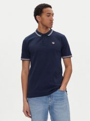 Fila Polo Lubeek FAM0898 Granatowy Regular Fit. Niebieskie koszulki polo Fila, m, bez wzorów, z bawełny, bez kołnierzyka, bez ramiączek. Za 129.99 zł.