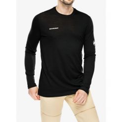 Bluza męska Mammut Tree Wool FL Longsleeve. Czarne bluzy Mammut, na zimę, l, bez wzorów, bez kaptura. Za 503.99 zł.