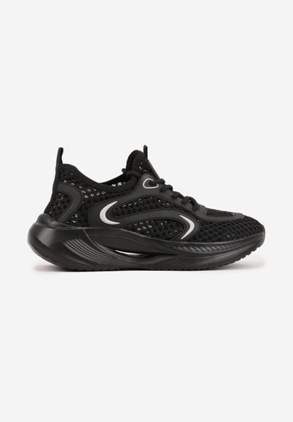 Czarne Siateczkowe Buty Sportowe Sneakersy z Geometrycznymi Wstawkami Launret. Czarne buty sportowe casual Born2be, bez wzorów, z jeansu, bez zapięcia. Za 119.99 zł.