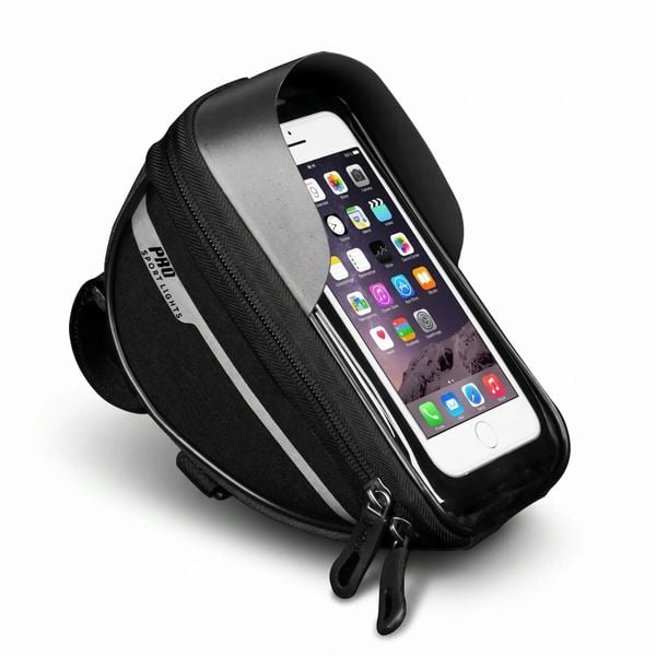 Torba na kierownicę rowerową z odłączanym uchwytem na telefon Czarny. Czarne torby na ramię PRO SPORT LIGHTS, bez wzorów, na ramię, bez dodatków. Za 79.99 zł.