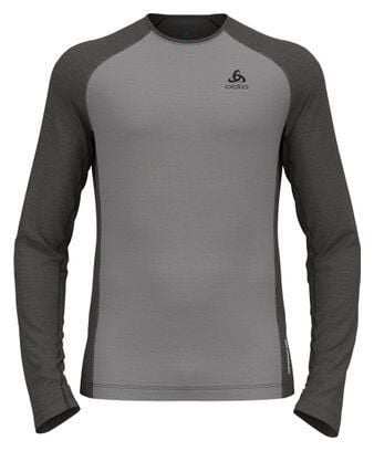 Bluza termiczna męska Odlo Natural Performance PW 150 BL Top Crew Neck LS. Szare bielizna termoaktywna ODLO, m, bez wzorów, z materiału, bez ramiączek, narciarskie. Za 344.10 zł.