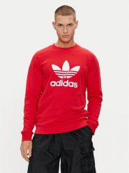 Adidas Bluza adicolor Classics Trefoil IA4855 Czerwony Regular Fit. Czerwone bluzy Adidas, l, bez wzorów, z bawełny, bez kaptura. Za 159.99 zł.