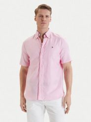 Tommy Hilfiger Koszula MW0MW42450 Różowy Regular Fit. Czerwone koszule Tommy Hilfiger, m, bez wzorów, z bawełny, bez kołnierzyka, bez ramiączek. Za 369.99 zł.